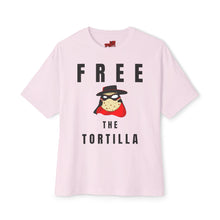 Load image into Gallery viewer, MatadorTilla Free the Tortilla Unisex Oversized Tee, Funny Graphic Shirt, Casual Wear, Unique Statement T-shirt