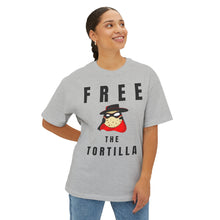 Load image into Gallery viewer, MatadorTilla Free the Tortilla Unisex Oversized Tee, Funny Graphic Shirt, Casual Wear, Unique Statement T-shirt