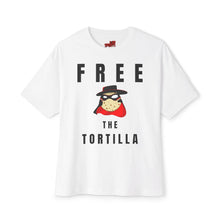 Load image into Gallery viewer, MatadorTilla Free the Tortilla Unisex Oversized Tee, Funny Graphic Shirt, Casual Wear, Unique Statement T-shirt