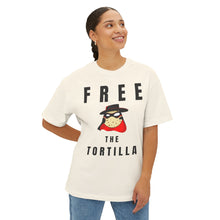 Load image into Gallery viewer, MatadorTilla Free the Tortilla Unisex Oversized Tee, Funny Graphic Shirt, Casual Wear, Unique Statement T-shirt