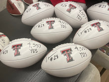 Load image into Gallery viewer, Tahj Brooks autographed items with career yardage inscription