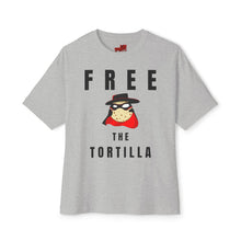 Load image into Gallery viewer, MatadorTilla Free the Tortilla Unisex Oversized Tee, Funny Graphic Shirt, Casual Wear, Unique Statement T-shirt