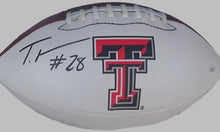 Load image into Gallery viewer, Tahj Brooks signed Texas Tech Logo Football - JSA