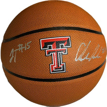 Load image into Gallery viewer, Signed basketball with Texas Tech logo