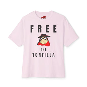 MatadorTilla Free the Tortilla Unisex Oversized Tee, Funny Graphic Shirt, Casual Wear, Unique Statement T-shirt