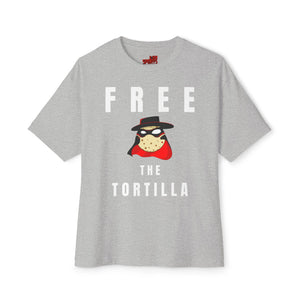 MatadorTilla Free the Tortilla Dark Unisex Oversized Tee, Funny Graphic Shirt, Casual Wear, Unique Statement T-shirt