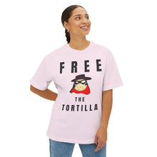 Load image into Gallery viewer, MatadorTilla Free the Tortilla Unisex Oversized Tee, Funny Graphic Shirt, Casual Wear, Unique Statement T-shirt
