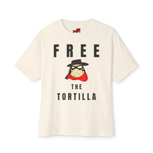 Load image into Gallery viewer, MatadorTilla Free the Tortilla Unisex Oversized Tee, Funny Graphic Shirt, Casual Wear, Unique Statement T-shirt
