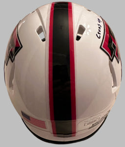 Tahj Brooks signed Texas Tech mini helmets - JSA