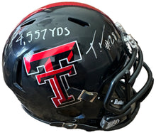 Load image into Gallery viewer, Tahj Brooks autographed items with career yardage inscription
