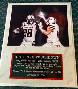High Five Touchdown Commemorative Plaque