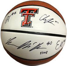 Load image into Gallery viewer, Basketball with autographs and Texas Tech logo
